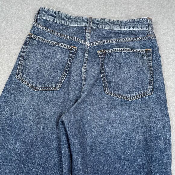 Rag Bone Miramar Sofie Wide Leg Pants Womens 25 (26 x 30) Faux Denim Printed - Picture 8 of 11